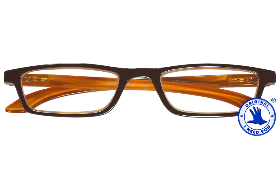 Tiffy Lesebrille Braun / Orange