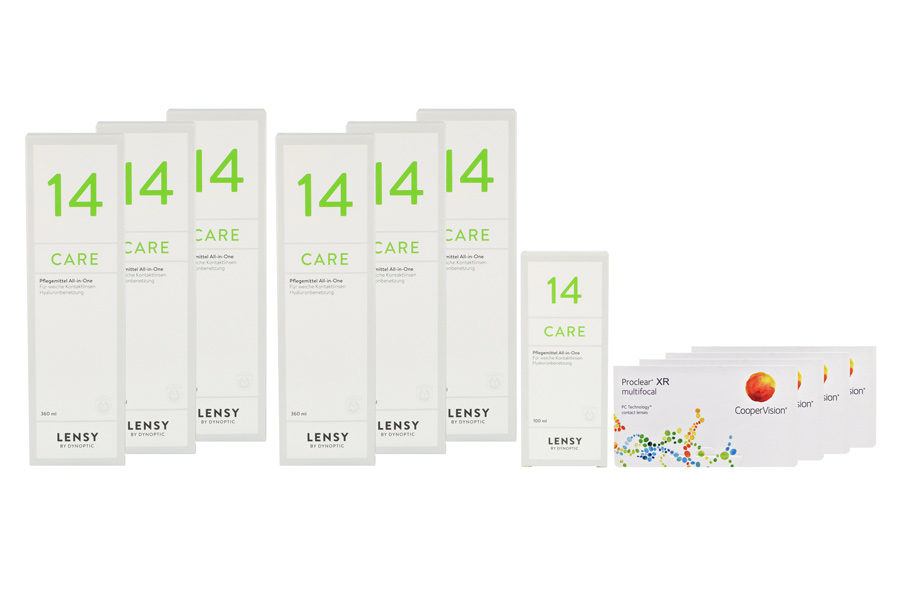 Proclear Multifocal XR 4 x 6 Monatslinsen + Lensy Care 14 Jahres-Sparpaket