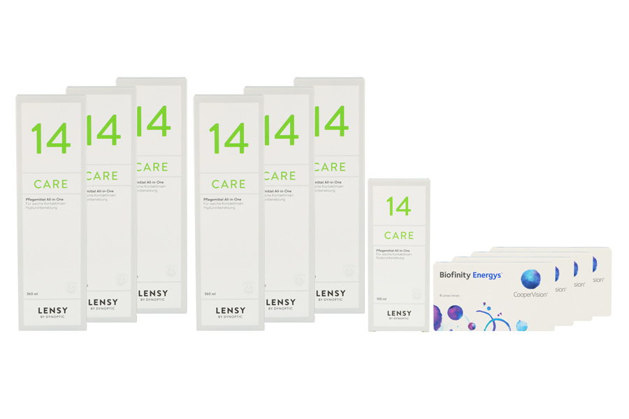 Biofinity Energys 4 x 6 Monatslinsen Lensy Care 14 Jahres-Sparpaket