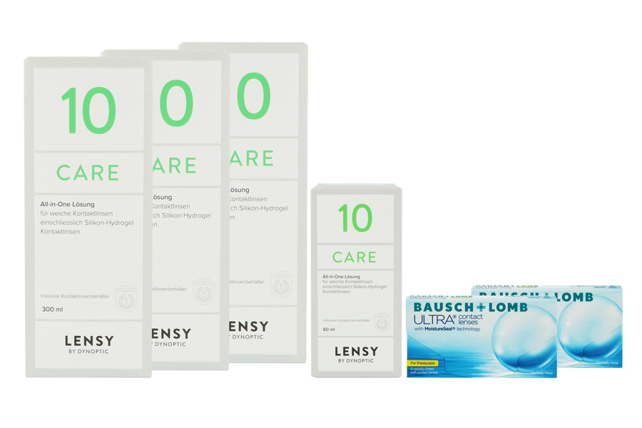 Ultra for Presbyopia 2 x 6 Monatslinsen + Lensy Care 10 Halbjahres-Sparpaket