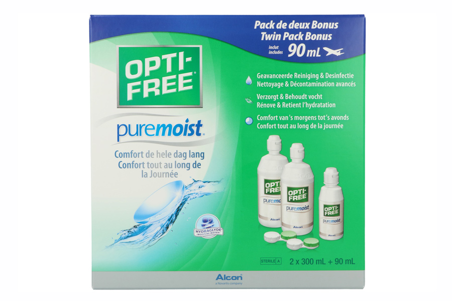 Opti-Free Pure Moist Multipack 2 x 300ml + 90 ml All-in-One Lösung