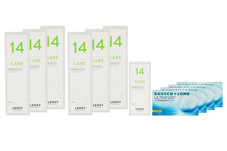 Ultra for Presbyopia 4 x 6 Monatslinsen + Lensy Care 14 Jahres-Sparpaket