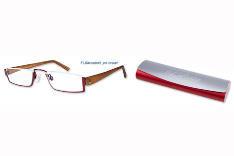 FLXX reader2 Lesebrille Rot / Braun