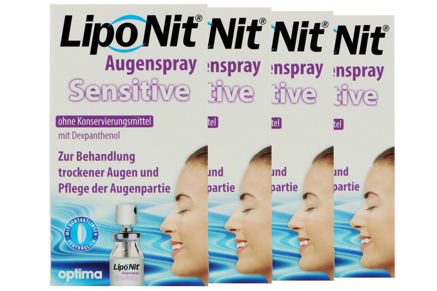 Augentropfen ohne Konservierungsmittel LipoNit Sensitive 4 x 10 ml Augenspray