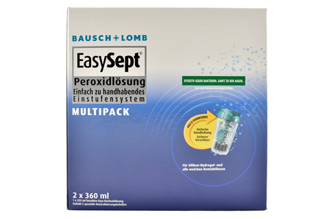 Sparpakete Linsenmittel EasySept Multipack 2 x 360 ml Peroxid-Lösung + 1 x 355 ml Kochsalzlösung