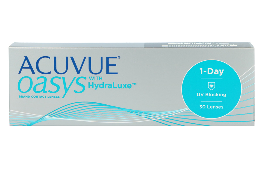 Sphärische Kontaktlinsen Acuvue Oasys 1-Day with HydraLuxe 30 Tageslinsen von Johnson & Johnson