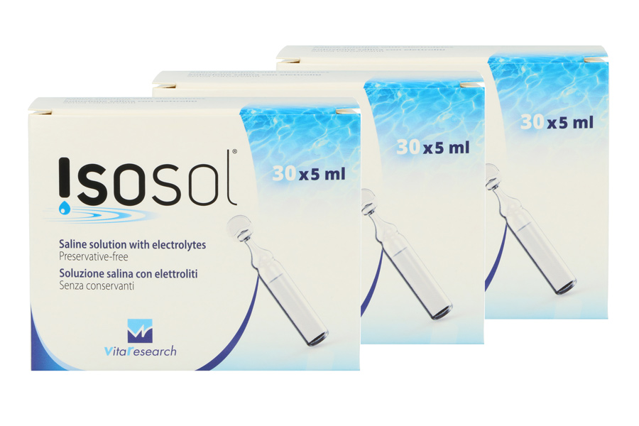 Sparpakete Linsenmittel Isosol Unidosen 3 x 30 x 5 ml Kochsalzlösung