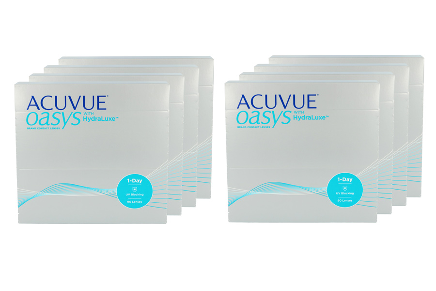 Sphärische Kontaktlinsen Acuvue Oasys 1-Day 8 x 90 Tageslinsen Sparpaket für 12 Monate von J&J