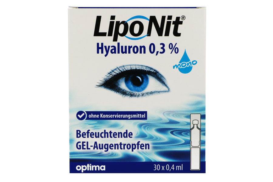 Augentropfen ohne Konservierungsmittel LipoNit Hyaluron Gel 30 x 0.4 ml Augentropfen