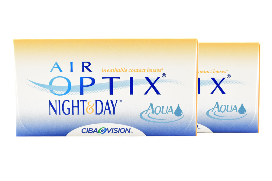 Sphärische Kontaktlinsen Air Optix Night & Day Aqua 2 x 6 Monatslinsen