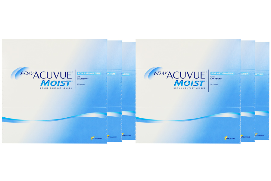 Tageslinsen 1-Day Acuvue Moist for Astigmatism 6 x 90 Tageslinsen Sparpaket 9 Monate