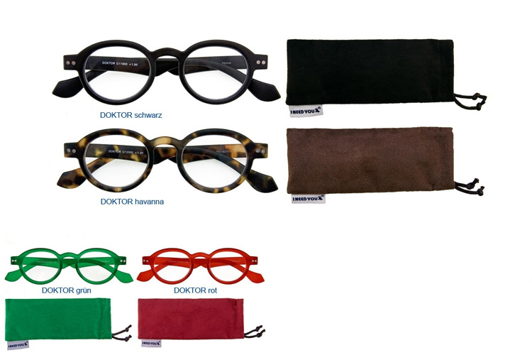 Brillenmarken 3 Stück Doktor Lesebrillen im intelektuellen Nerd-Style