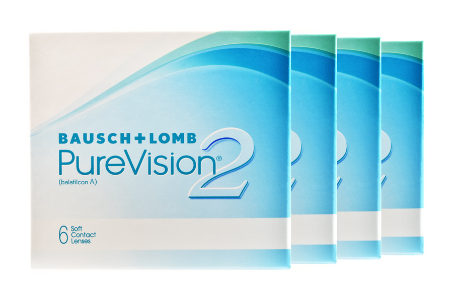 Sphärische Kontaktlinsen Pure Vision 2 HD 4 x 6 Monatslinsen