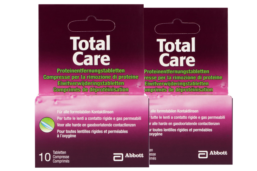 Sparpakete Linsenmittel Total Care 2 x 10 Proteinentfernungs-Tabletten