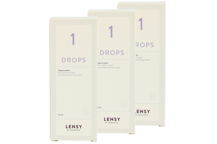 Augentropfen ohne Konservierungsmittel Lensy Drops 1 3 x 10 ml Augentropfen