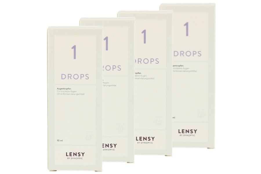 Augentropfen ohne Konservierungsmittel Lensy Drops 1 4 x 10 ml Augentropfen