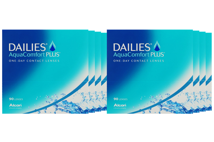 Sphärische Kontaktlinsen Dailies AquaComfort Plus 8 x 90 Tageslinsen Sparpaket 12 Monate von Alcon