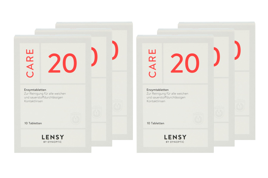 Sparpakete Linsenmittel Lensy Care 20 6 x 10 Enzymtabletten