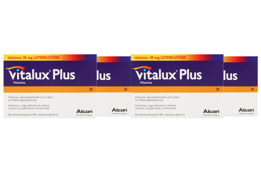 Sparpakete Augenvitamine Vitalux Plus 4 x 84 Kapseln Nahrungsergänzung