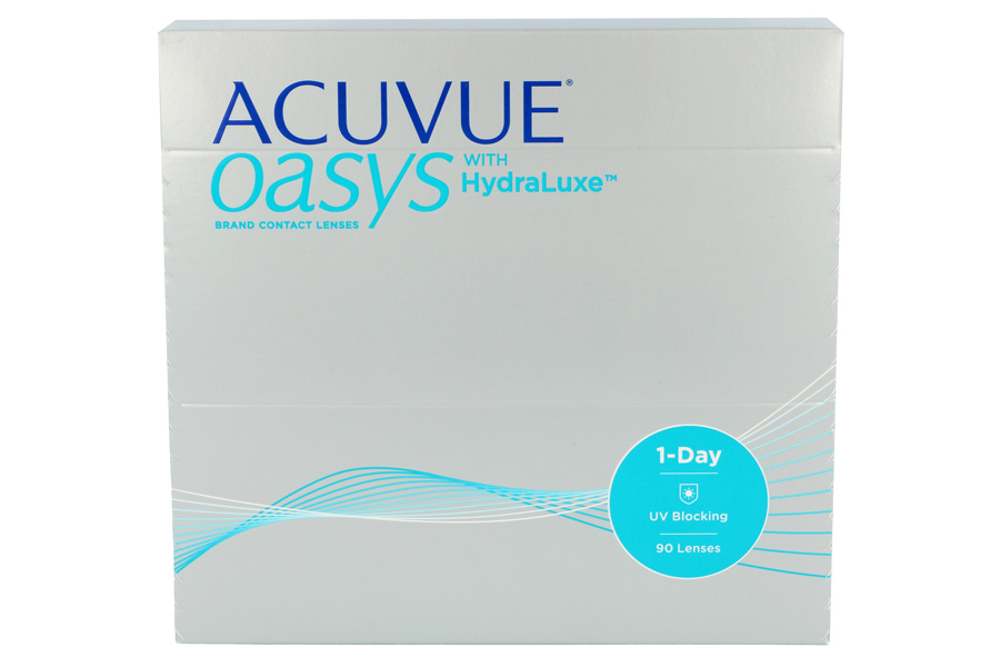 Sphärische Kontaktlinsen Acuvue Oasys 1-Day with HydraLuxe 90 Tageslinsen von Johnson & Johnson