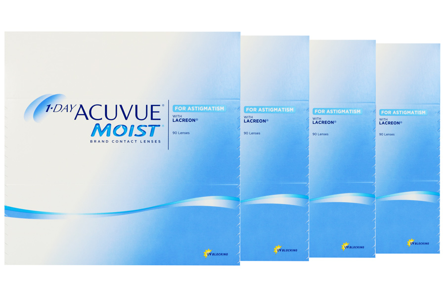 Tageslinsen 1-Day Acuvue Moist for Astigmatism 4 x 90 Tageslinsen Sparpaket 6 Monate
