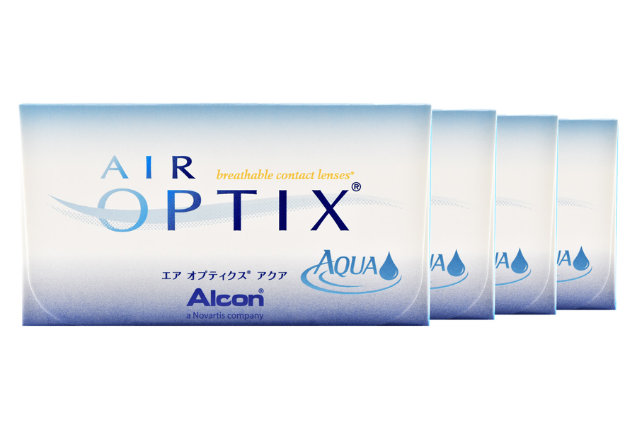 Sphärische Kontaktlinsen Air Optix Aqua 4 x 6 Monatslinsen