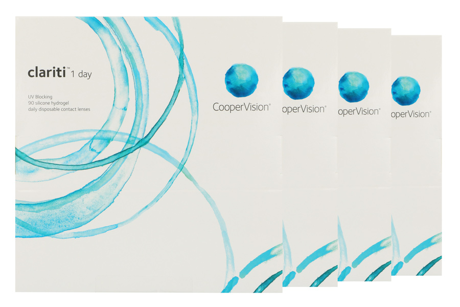 Sphärische Kontaktlinsen Clariti 1 day 4 x 90 Tageslinsen Sparpaket 6 Monate von Cooper Vision