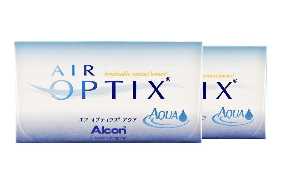 Sphärische Kontaktlinsen Air Optix Aqua 2 x 6 Monatslinsen
