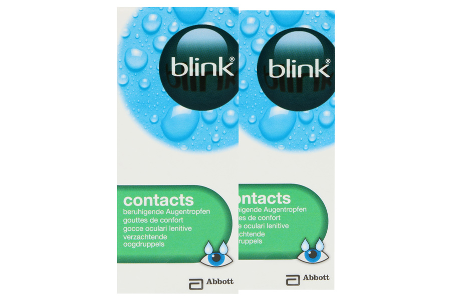 Augentropfen ohne Konservierungsmittel blink contacts 2 x 10 ml Augentropfen