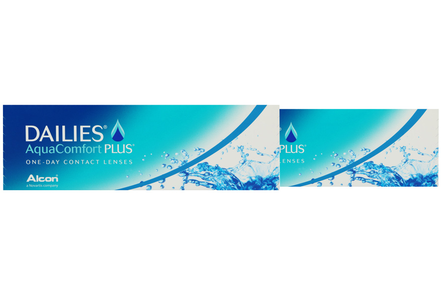Sphärische Kontaktlinsen Dailies AquaComfort Plus 2 x 30 Stück - Tageslinsen von Alcon / Ciba Vision