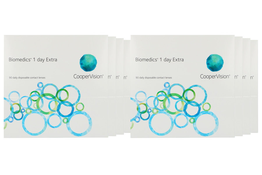 Sphärische Kontaktlinsen Biomedics 1 day Extra 8 x 90 - Tageslinsen Sparpaket für 12 Monate