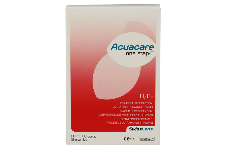 Sparpakete Linsenmittel Acuacare One Step-T 60 ml Peroxid-Lösung Flight-Pack