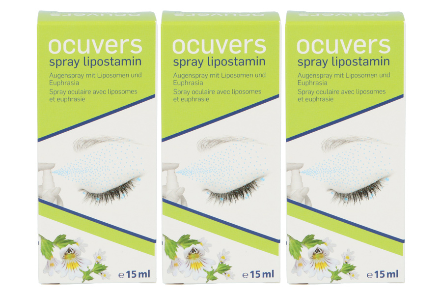 Pflegemittel Ocuvers Spray Lipostamin 3 x 15 ml Augenspray