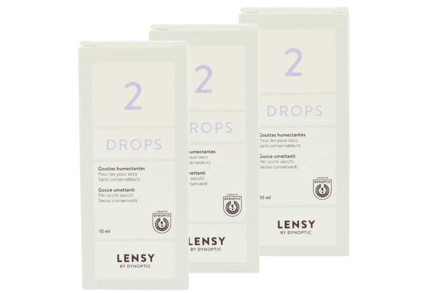 Augentropfen ohne Konservierungsmittel Lensy Drops 2 3 x 10 ml Augentropfen