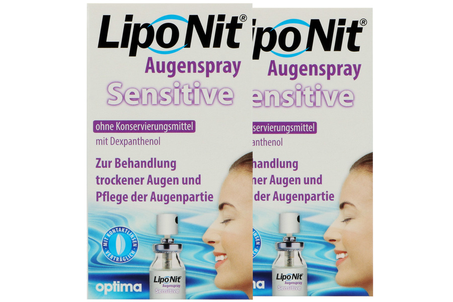 Augentropfen ohne Konservierungsmittel LipoNit Sensitive 2 x 10 ml Augenspray
