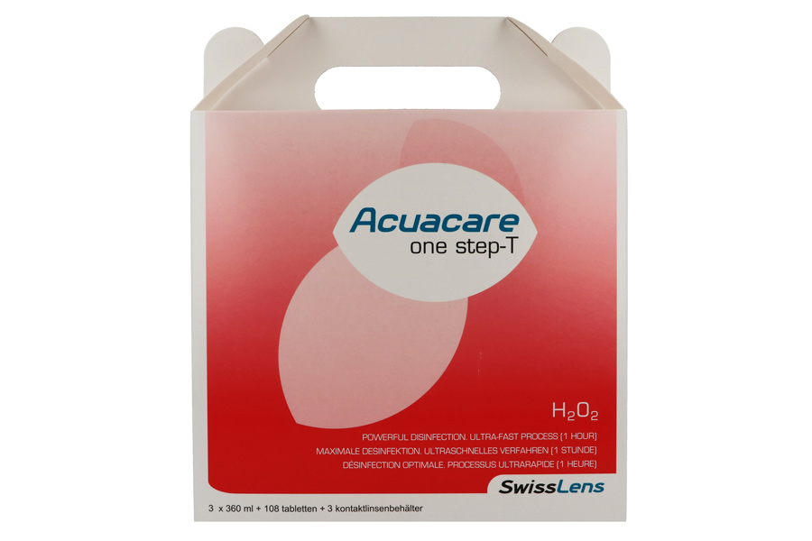 Sparpakete Linsenmittel Acuacare One Step-T 3 x 360 ml Peroxid-Lösung