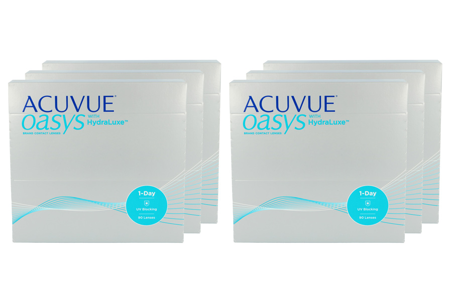 Sphärische Kontaktlinsen Acuvue Oasys 1-Day 6 x 90 Tageslinsen Sparpaket für 9 Monate von J&J