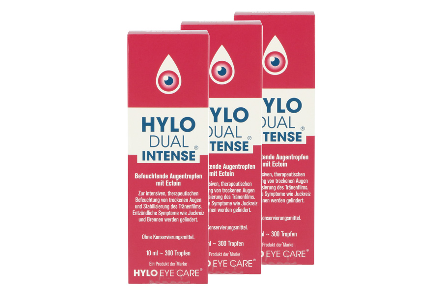 Augentropfen ohne Konservierungsmittel Hylo-Dual Intense 3 x 10 ml Augentropfen