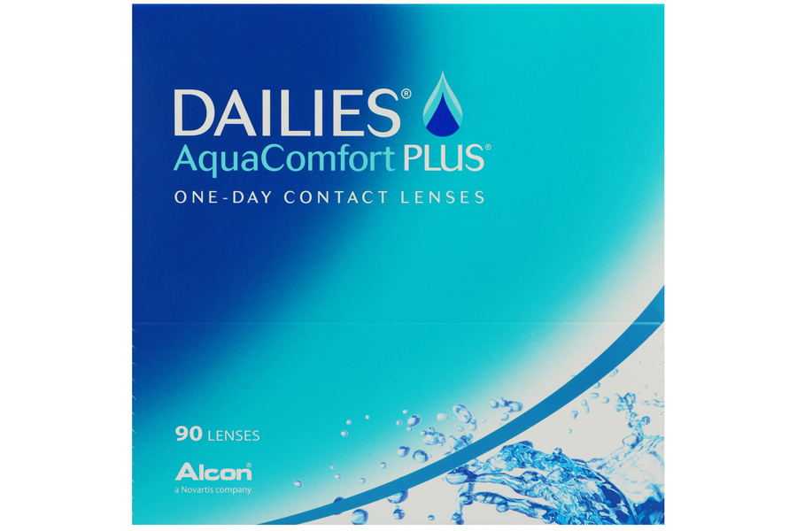 Sphärische Kontaktlinsen Dailies AquaComfort Plus 90 Stück - Tageslinsen von Alcon / Ciba Vision