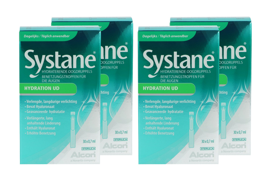 Augentropfen ohne Konservierungsmittel Systane Hydration UD 4 x 30 x 0,7 ml Augentropfen