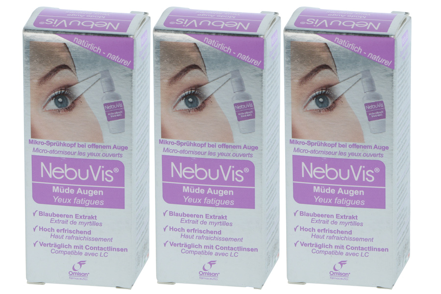 Pflegemittel NebuVis Müde Augen 3 x 10 ml Augenspray