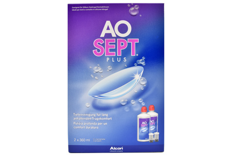Sparpakete Linsenmittel Aosept Plus Doppelpack 2 x 360 ml Peroxid-Lösung