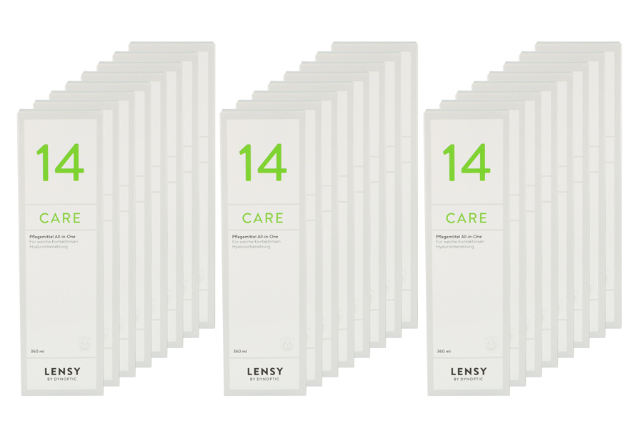 Sparpakete Linsenmittel Lensy Care 14 24 x 360 ml Familien-Super-Sparpaket All-in-One Lösung