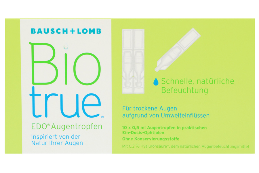 Augentropfen ohne Konservierungsmittel Biotrue EDO 10 x 0,5 ml Augentropfen