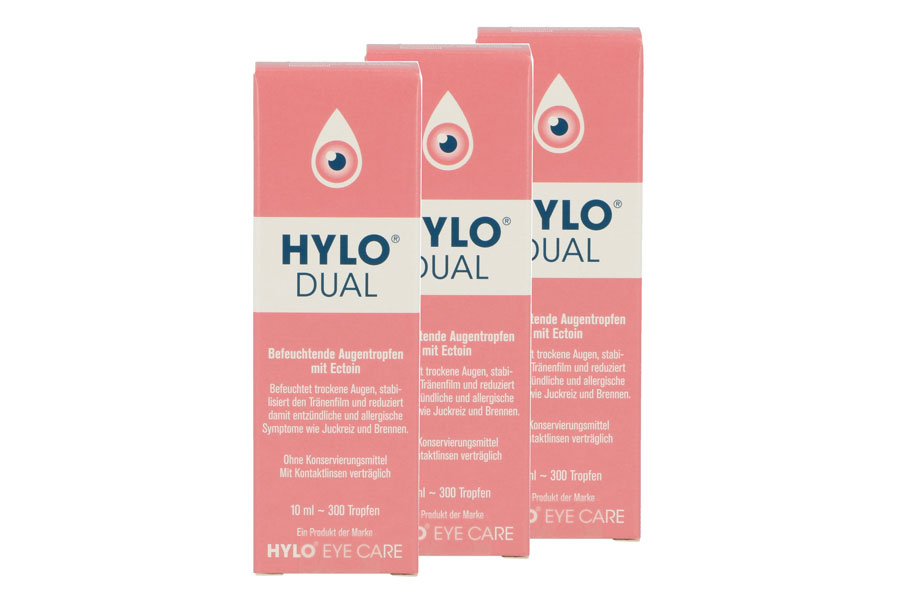 Augentropfen ohne Konservierungsmittel Hylo-Dual 3 x 10 ml Augentropfen