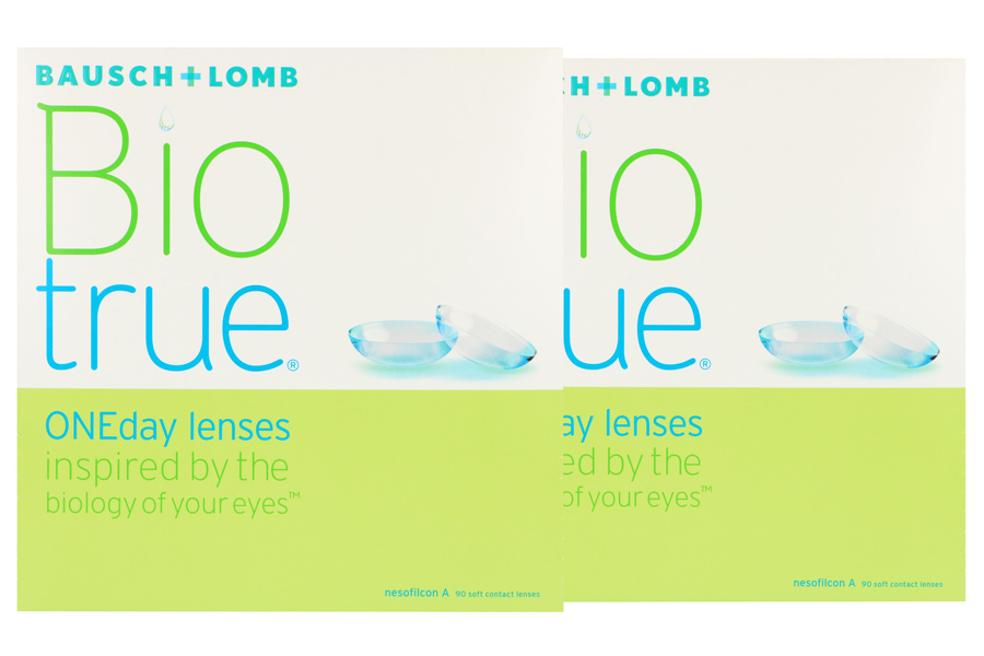 Sphärische Kontaktlinsen Biotrue One day 2 x 90 Tageslinsen Sparpaket 3 Monate von Bausch & Lomb
