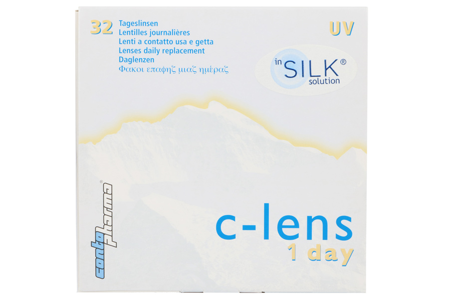 Sphärische Kontaktlinsen c-lens 1 day UV silk 32 Stück - Tageslinsen von Contopharma
