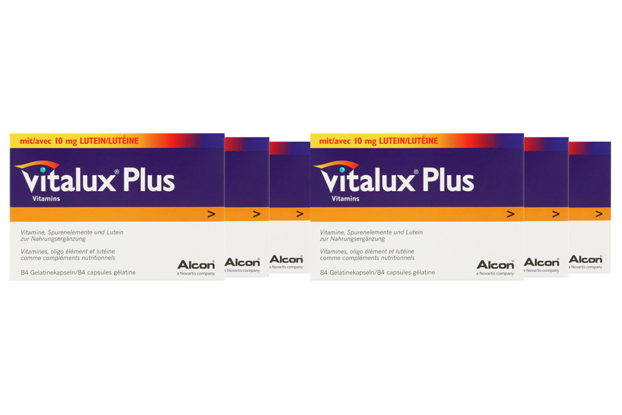 Sparpakete Augenvitamine Vitalux Plus 6 x 84 Kapseln Nahrungsergänzung