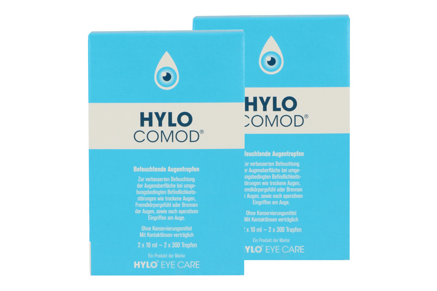 Augentropfen ohne Konservierungsmittel Hylo-Comod 4 x 10 ml Augentropfen